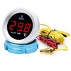 2'' 52mm Water Temperature Gauge 0-120℃ Car Digital Meter LED Display 9-36V with 1/8NPT Temperature Sensor Warning Alarm