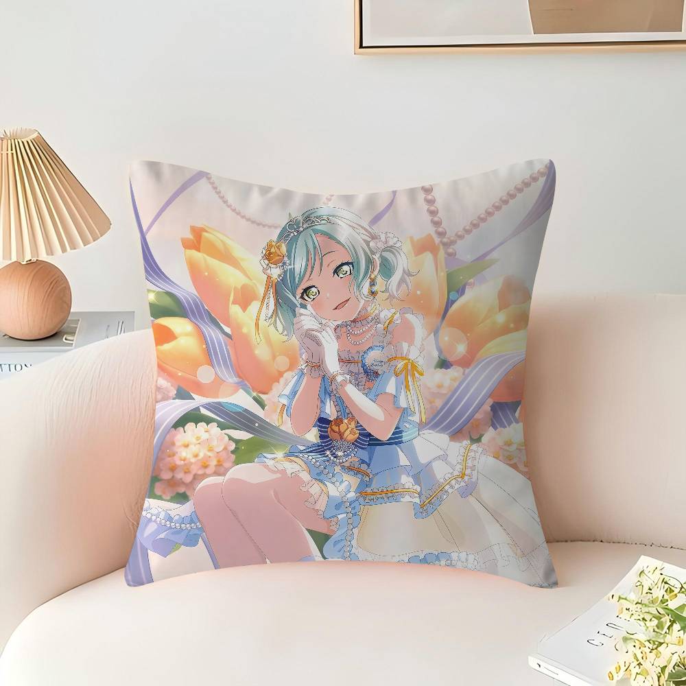 BanG Dream-Hikawa Hina Pillow Anime Pillow Sofa Bed Head Pillow Cover Cushion Cover 45x45 Cm Fashion