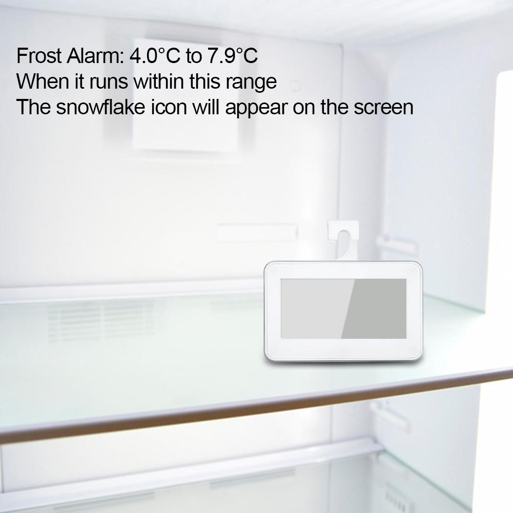 Mini Refrigerator Fridge Thermometer Large LCD Display Room Thermometer Max/Min Record Function Digital Refrigerator Thermometer