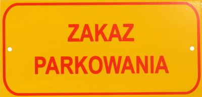 SMALL BOARD 10*20CM NO PARKING - TAB T002