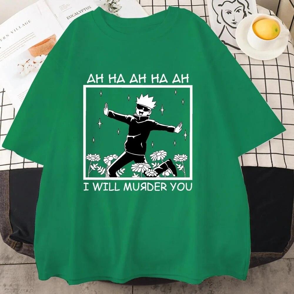 Žhavá novinka Anime Satoru Gojo tričko s grafickým potiskem pro unisex i ženy Anime Ležérní topy Personalizované cool tričko s kulatým výstřihem