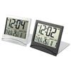 ABWR-2 Pcs Digital Travel Alarm Clock Foldable LCD Clock With Calendar Temperature Snooze Mode Portable Display Desk Clock