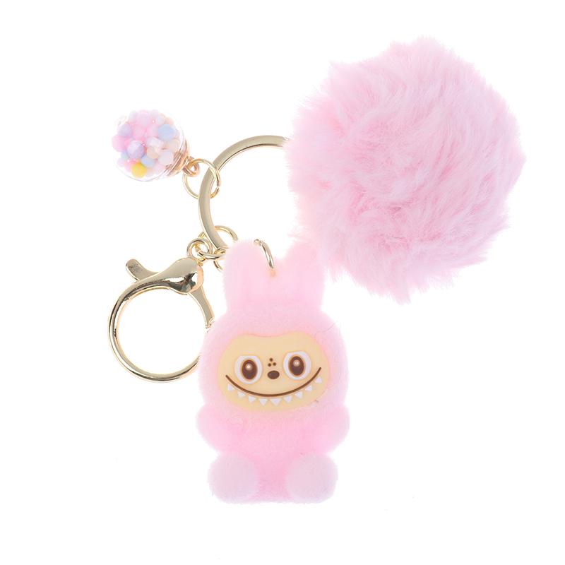 Cartoon Beflockter Schlüsselanhänger Plüschpuppenanhänger Niedliche Plüschpuppe Rucksackanhänger Spielzeug