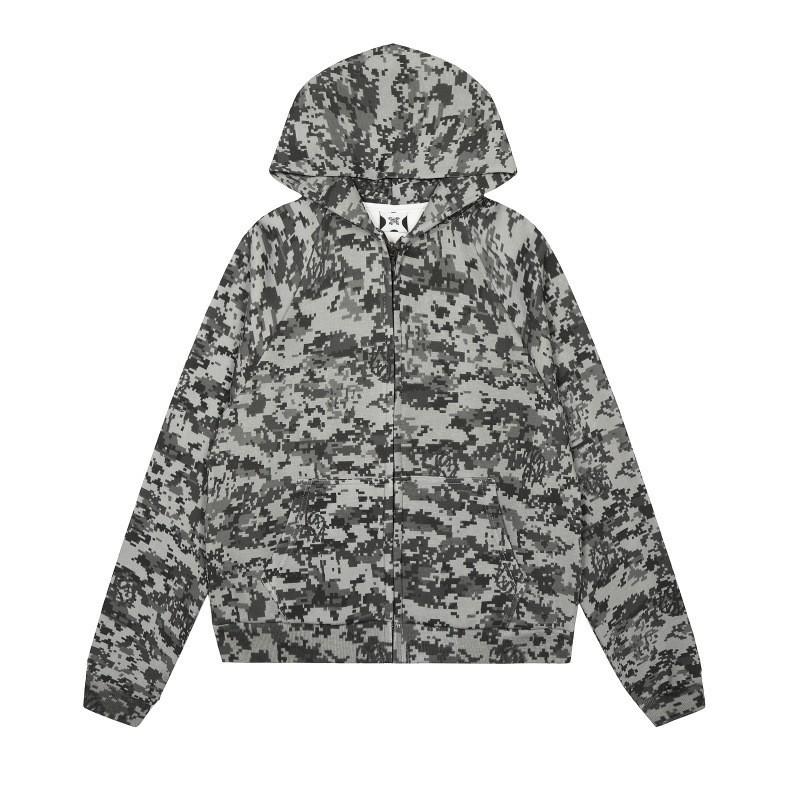 Mertra Heavy Industry Camo Loose Fit Hooded Sweatshirt Unisex Casual Trendy Top