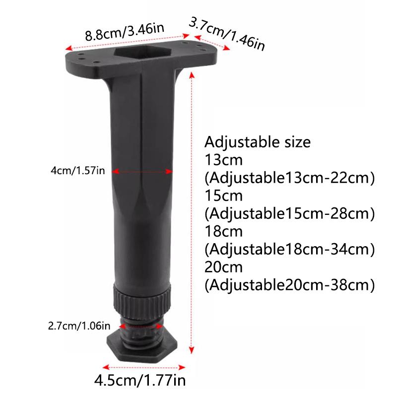 Heavy-Duty Adjustable Height Bed Frame Support Legs Furniture Support Columns Universal For Bed, Sofa, Cabinet, Dresser, Table
