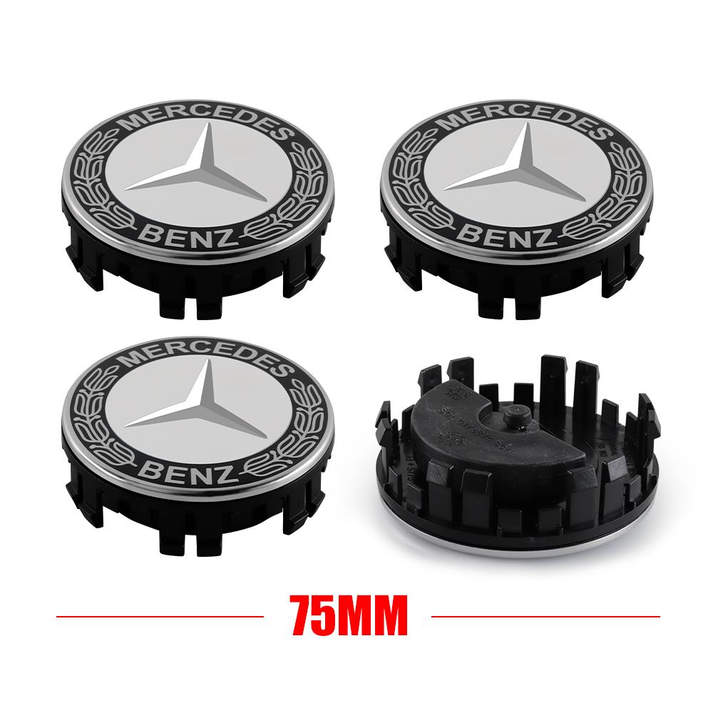 75mm Wheel Center Cover Stickers Hub Cap Accessories For Mercedes Benz W212 W213 W214 W210 GLK GLS W203 W204 W211 AMG CLS ML C36