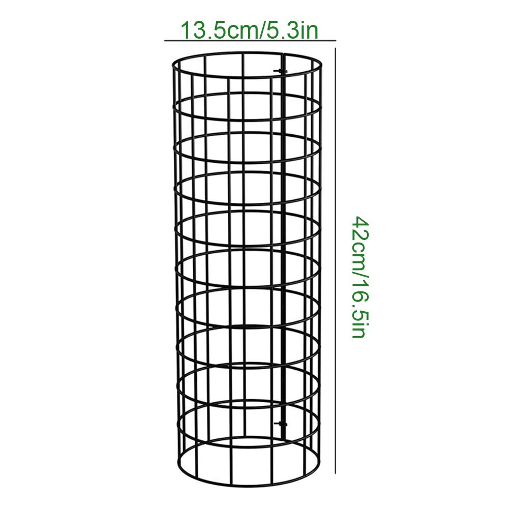 6 Pcs Metal Plant Guard Tree Trunk Protector with Zip Ties Garden Stakes Expandable Cage Camouflage Green for Deer Mower Protect