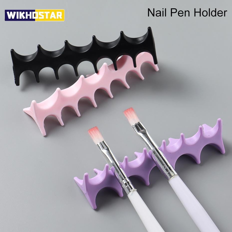 Soft Silicone Nail Pen Holder Brush Rack Shelf UV Gel Brush Display Stand Makeup Painting Pen Rest Organizer Stander Manicure