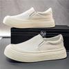 Man Thick Sole Casual Board Shoes Slip On Lazy Sneakers Versatile Trendy Footwear Student Daily Commute Street Walking Shoes