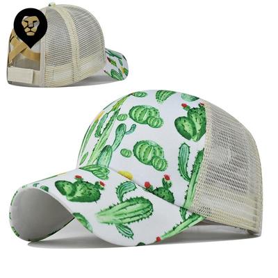 Cactus Crossed Ponytail Hat Ladies Ponytail Hat Sunscreen Sun Hat Ponytail Baseball Cap