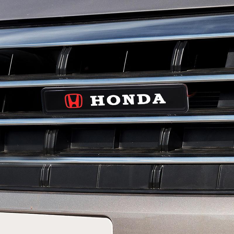 Car Front Grille Sticker Badge Head Grill R LINE Emblem LED Light For Honda CBR300RR CBR600RR CBR1000RR CBR500R CBR650F VFR800 1200 VTX1300