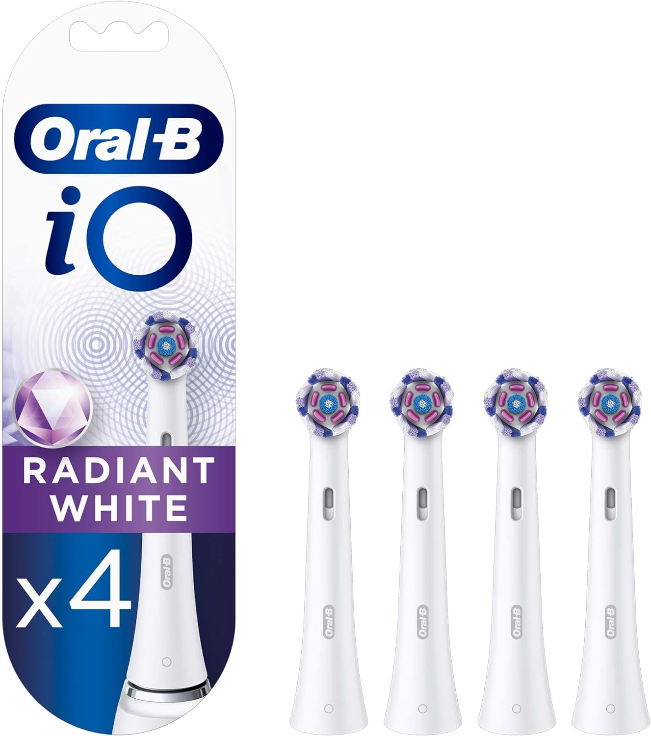 

Сменная насадка для зубной щетки Oral-B iO Radiant White, белая, 4 шт.