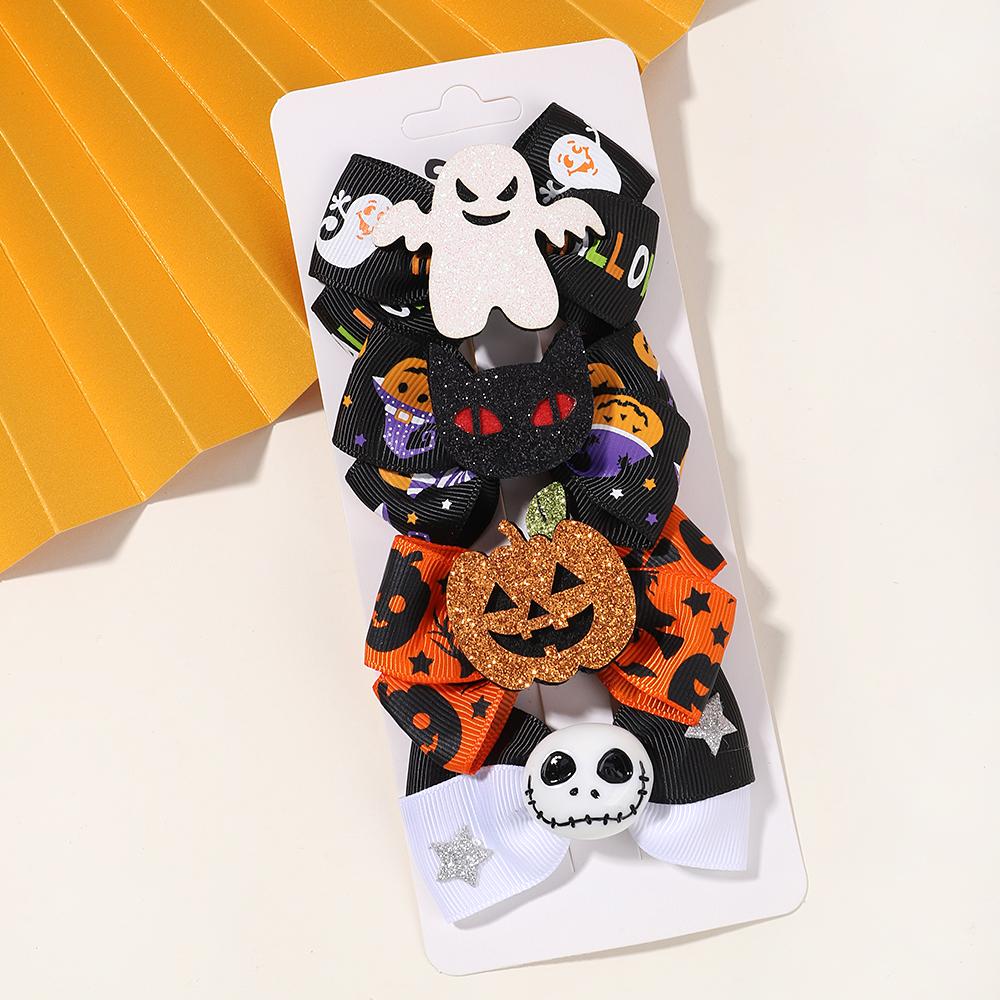 8Pcs/Set Halloween Hair Clips Ghost Skull Pumpkin Hairpin Festival Party Funny Baby Hair Accessories For Kid Hairclip Gift Quality