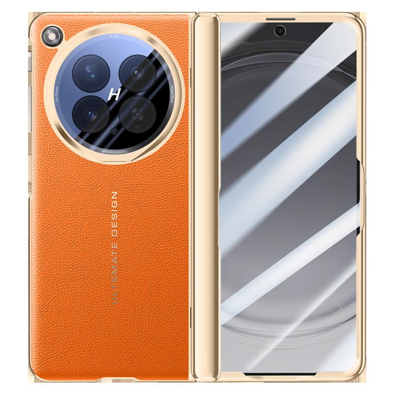 Genuine Leather OPPO Find N6 Fold Case, Full Coverage Anti-Drop Protection
