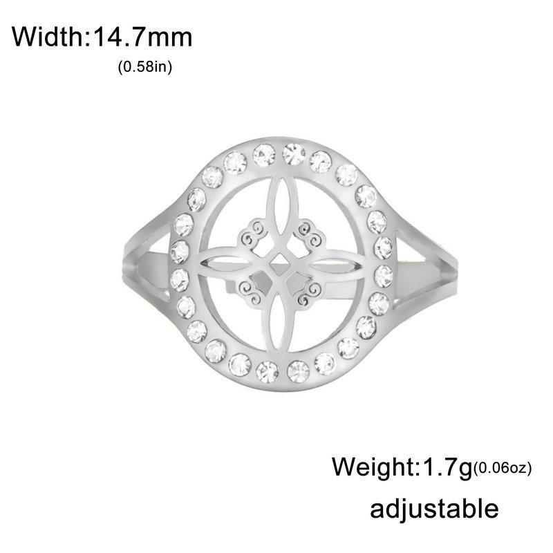 Miko Adjustable Stainless Steel Point Drill Open Ring - Versatile Hot-Selling Jewelry