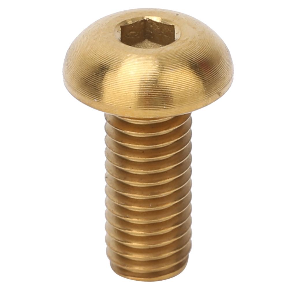 5pcs  Pack Titanium Alloy M5*12 Bicycle Water Bottle Cage Bolts M5*10 Disc Brake Screws(M5*12 Gold