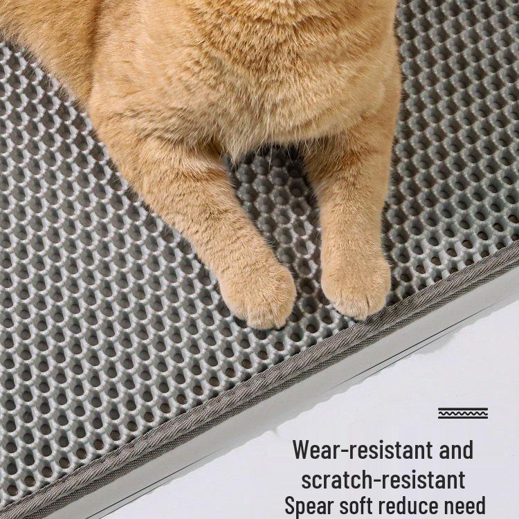 Cat Litter Mat: Anti-Tracking, Anti-Splash, Double Layer, Leak-Control Mat for Cats