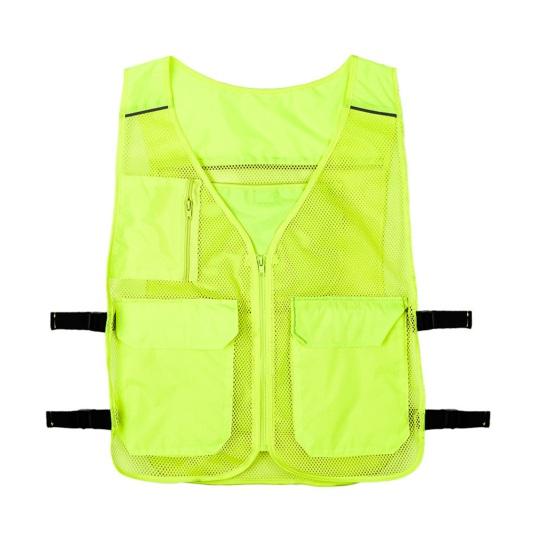 Ice Cooling Vest Breathable Mesh Outdoor Work Vest with Ice Packs Adjustable Waist