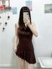 2026 Summer New American Retro Pure Desire Style Spice Girl Tight Suspender Dress Design Irregular Short Skirt