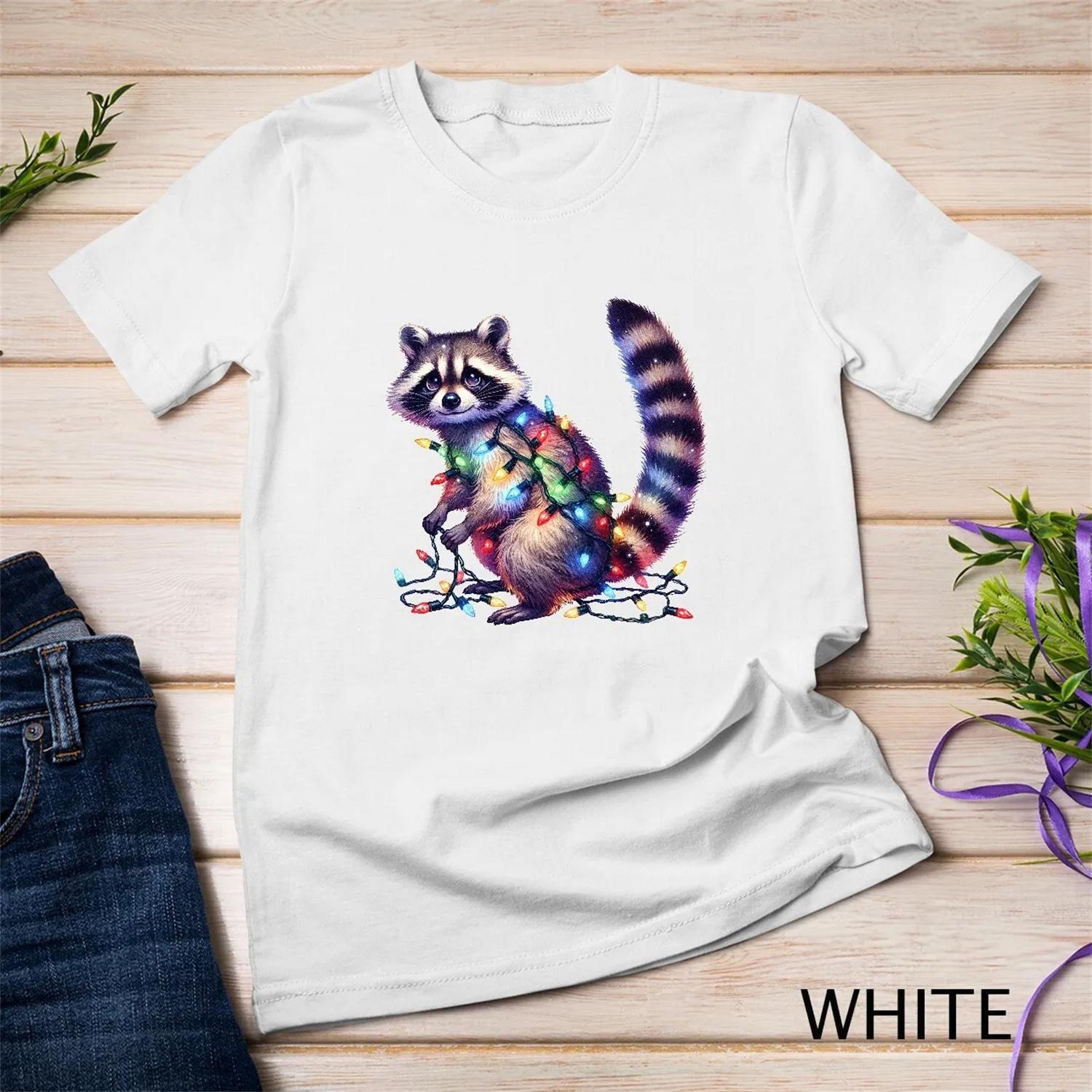 Bringing Christmas Cheer Our Raccoon 4 Funny T Shirt XXXXXL белый