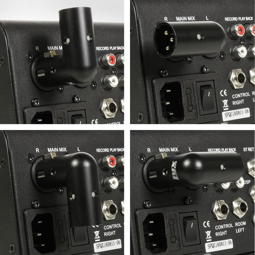 LyxPro Adapter kątowy XLR Męski/Żeński LX-XLR90