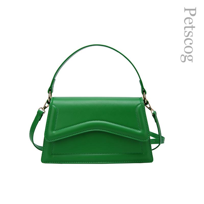 Designer Shoulder Bag Casual Solid Color Leather Small Handbags 2023 New Fashion Women'S Bag Square Flap Crossbody Bags