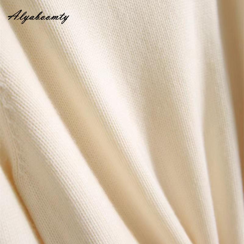 Korean Fashion Herbst Winter Frauen Casual Lose Pullover Halb Hohen Kragen Blau Beige Grün Gestrickte Pullover