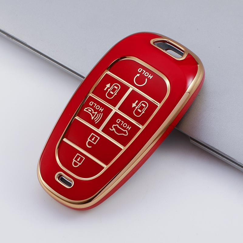 7/8 Buttons TPU Car Key Case Cover for Hyundai Sonata Sel Ev 6 Ev 8 IONIQ 5 NEXO Tucson Sonata 2020 Grandeur 2020 Sonata Limited