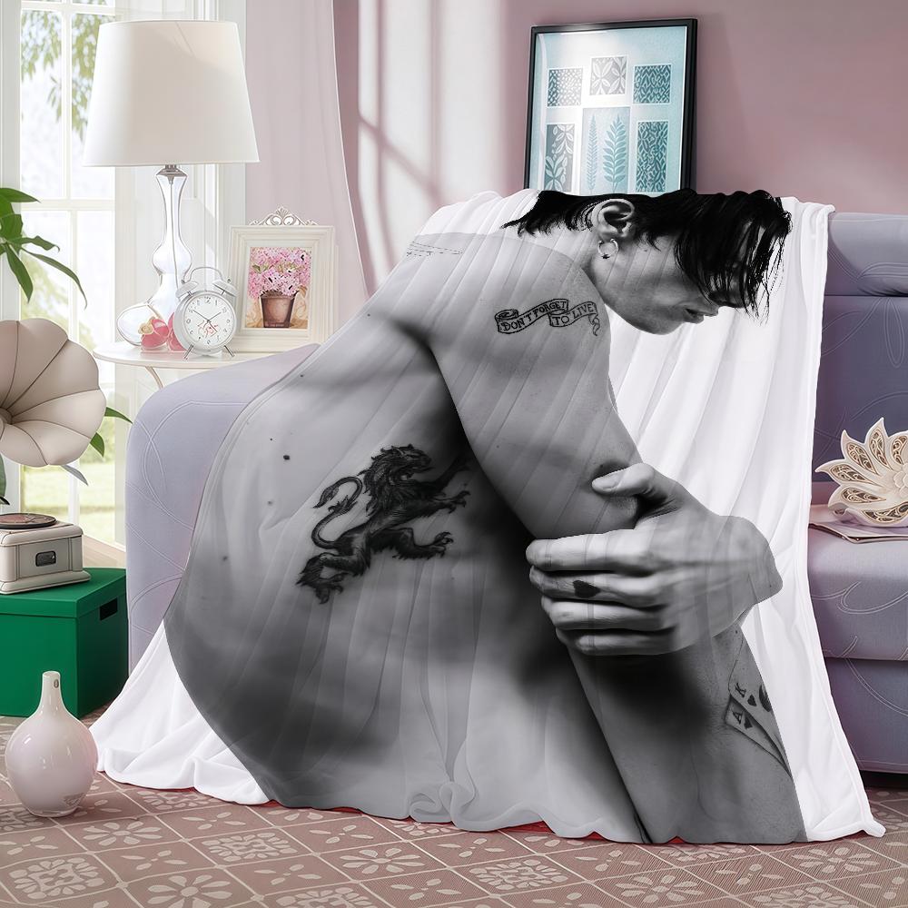 Y-Yungblud Heißer Sänger Decke Warm Und Weich Geeignet Für Schlafzimmer Wohnzimmer Schlafsofa Büro Reisen Camping