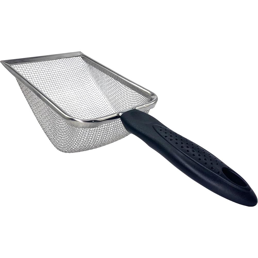 Falltail Stainless Steel Reptile Sand Substrate Scoop Shovel Sifter Fine Mesh Metal Reptile Litter Cleaner Scooper For Sand Bedding