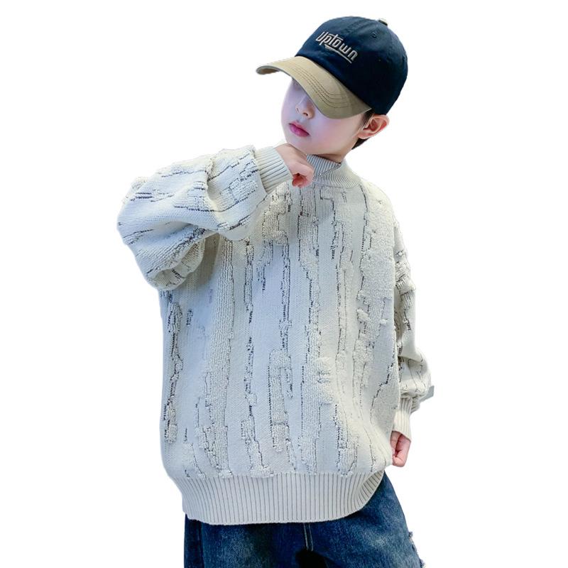 Boys Casual Red Sweater Fall/winter Children's Fleece Sweater