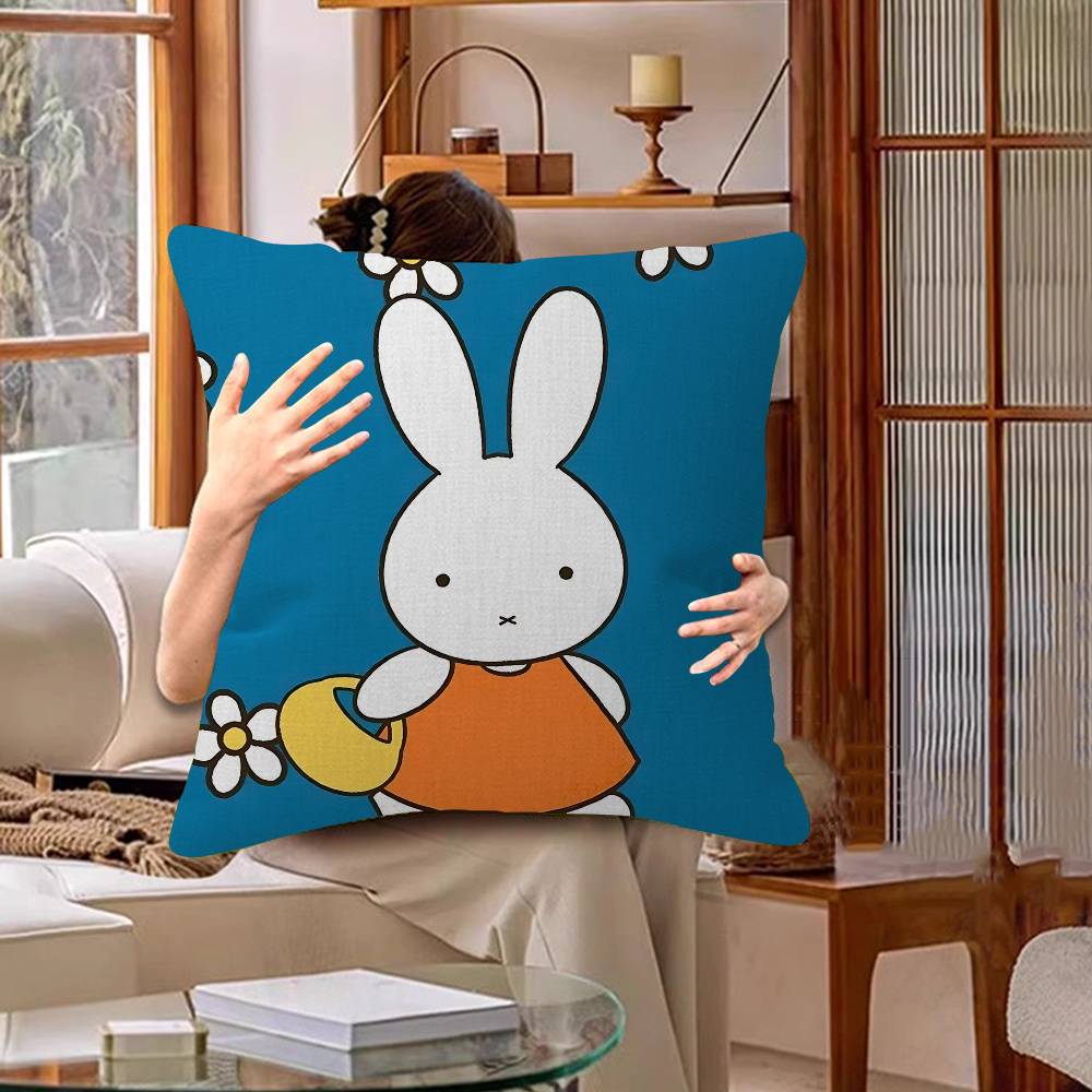 Cartoon M-Miffys Personalized Pillow Dust Cover Bedroom Kids Party Decoration Pillowcase Birthday Children Gift