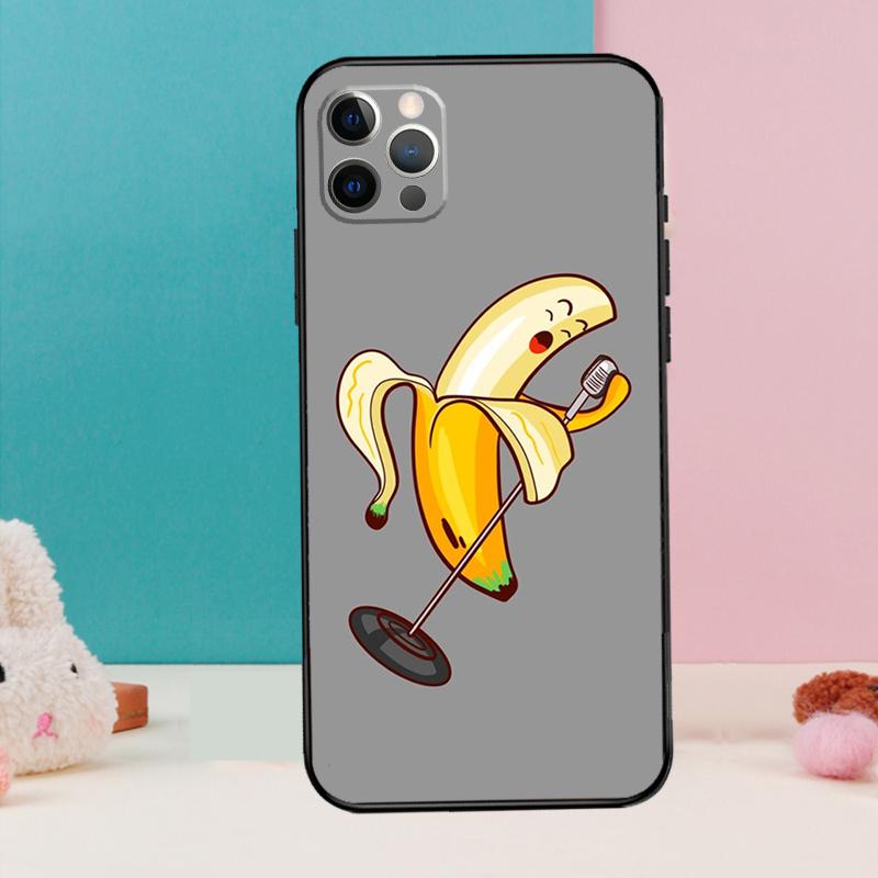 Vtipná banánová kryt na telefon s kreslenými memy pro iPhone 17 Air 16 15 14 13 12 11 Pro Max 12 13 mini 15 16 Plus 16e Kryt Coque