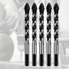 Cross Hexagonal Ceramic Tile Glass Cement Metal Ceramic Wood Plastic Hole Saw Triangular Alloy Drill Bit 5-Piece Set