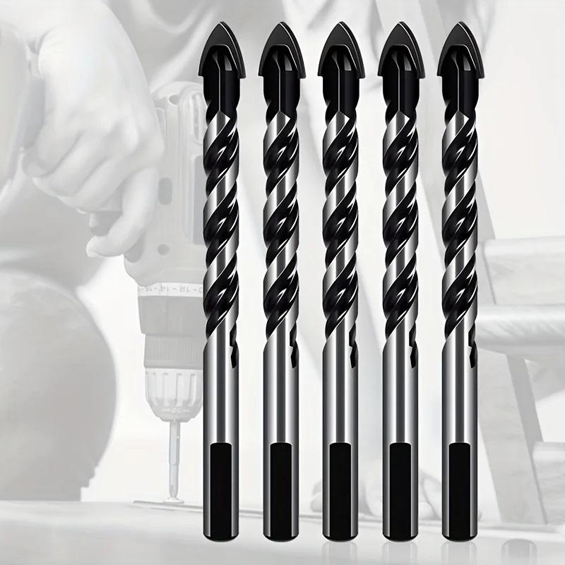 Cross Hexagonal Ceramic Tile Glass Cement Metal Ceramic Wood Plastic Hole Saw Triangular Alloy Drill Bit 5-Piece Set