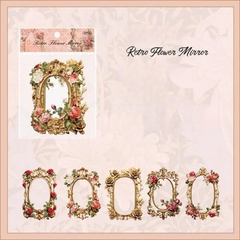 10pcs Memo Pads Material Paper Retroactive Memory Junk Journal Scrapbooking Cards Retro Background Decoration Paper