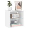 Wall Mounted Nightstand with LED Lights White