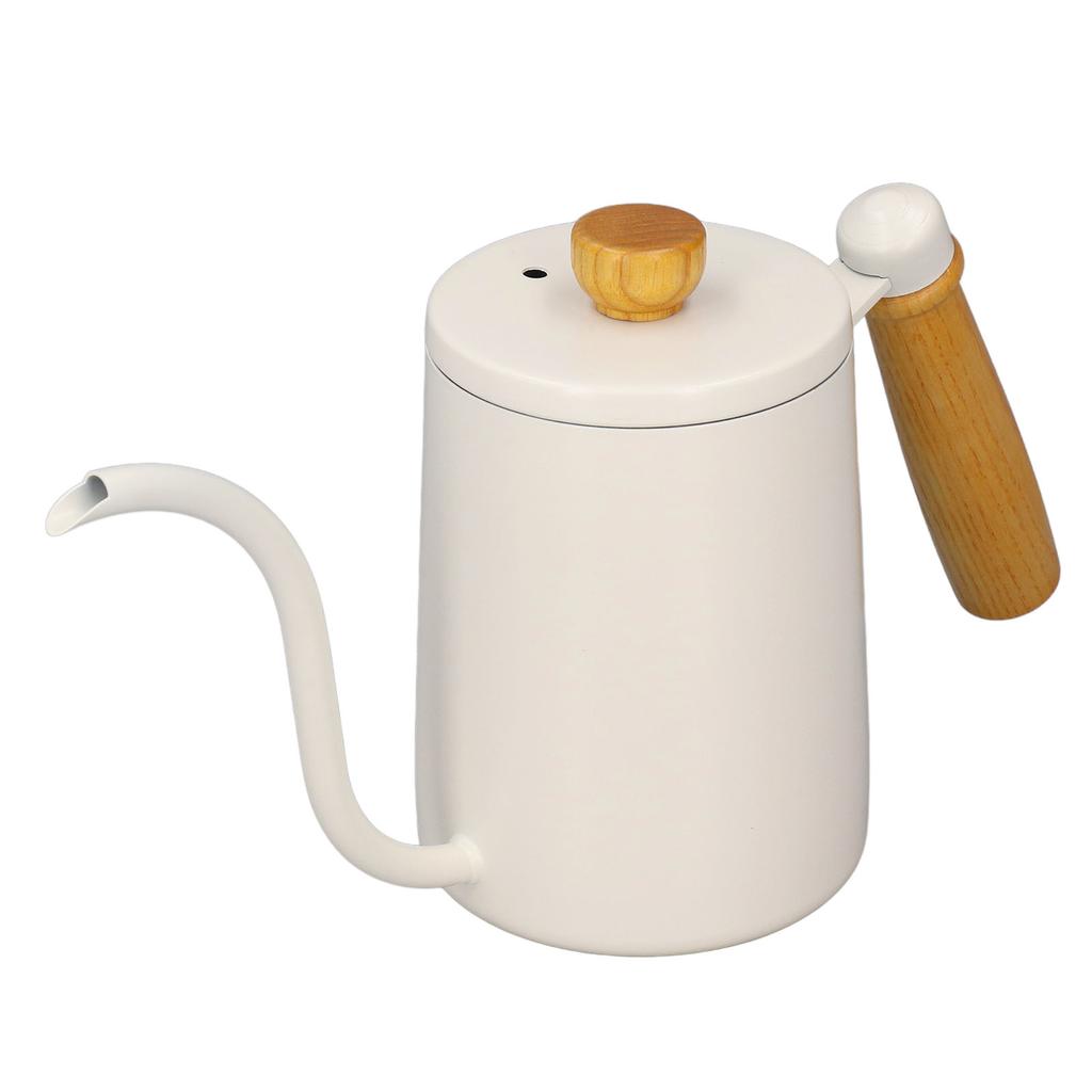 600ml 20oz Pour Over Coffee Kettle Pour Over Kettle Gooseneck Spout Coffee Tea Pot with Wood Handle