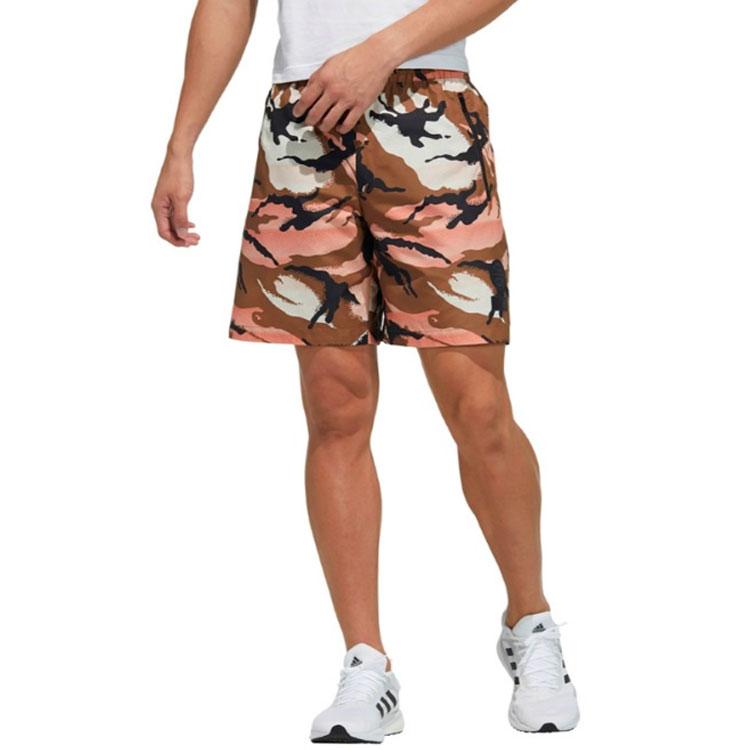 Adidas Camo Woven Shorts Men Bottoms Brown GP0836