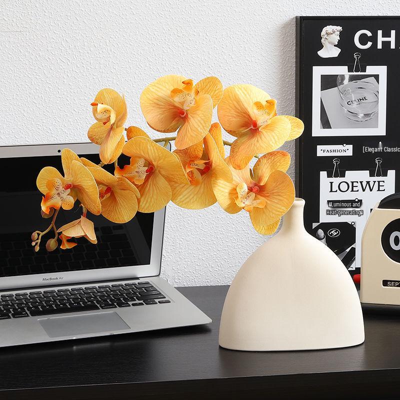 Bionic Phalaenopsis Orchid Artificial Flower Arrangement for Living Room or Coffee Table