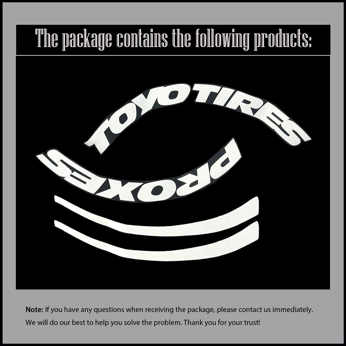 

TOYO TIRES PROXES Universal 3D Auto Waterproof Tire Sticker Car Wheel Rubber Conjoined Lettering Decals Accessories For One Tire