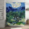Waterproof Shower Curtain Featuring Van Gogh'S The Olive Trees At Night Perfect For Your Bathroom Decor