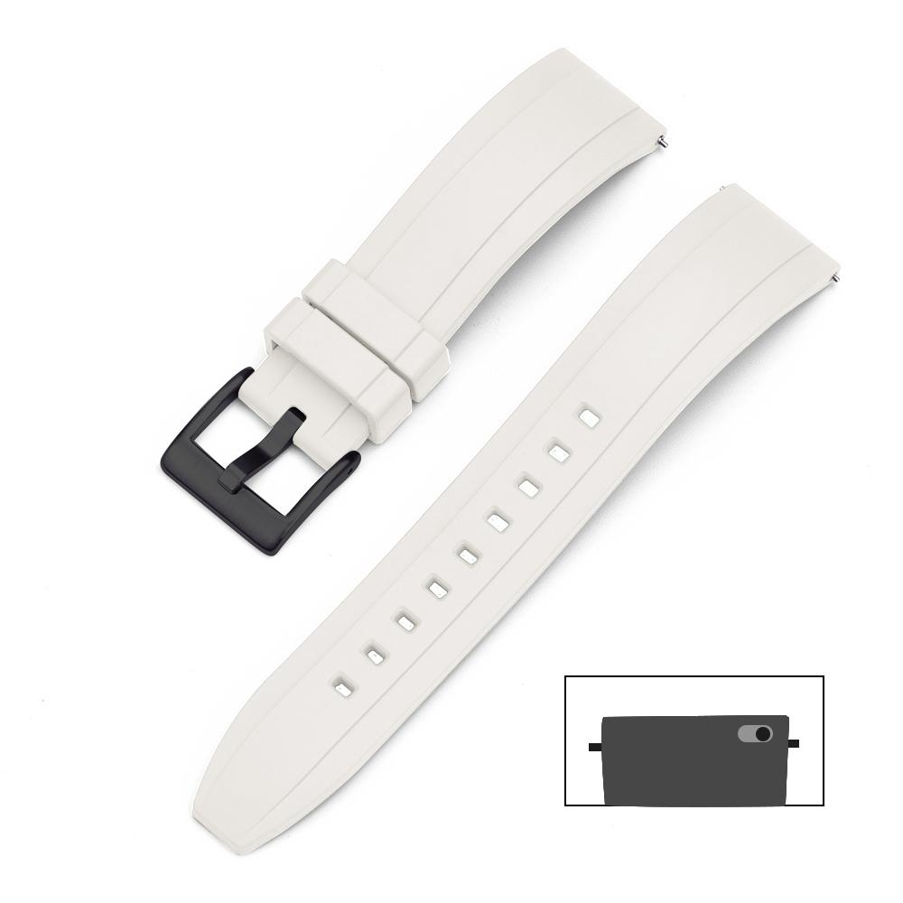 JUELONG Vulcanized FKM Rubber Watch Strap 18mm 19mm 20mm 21mm 22mm 23mm 24mm Perfect Fit Flat End Quick Release Watchbands