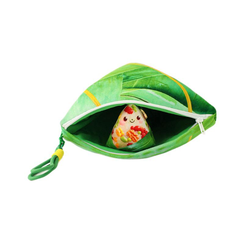 Creative Dragon Boat Festival Yolk Zongzi Pendant Plush Toy - Handbag Doll Gift