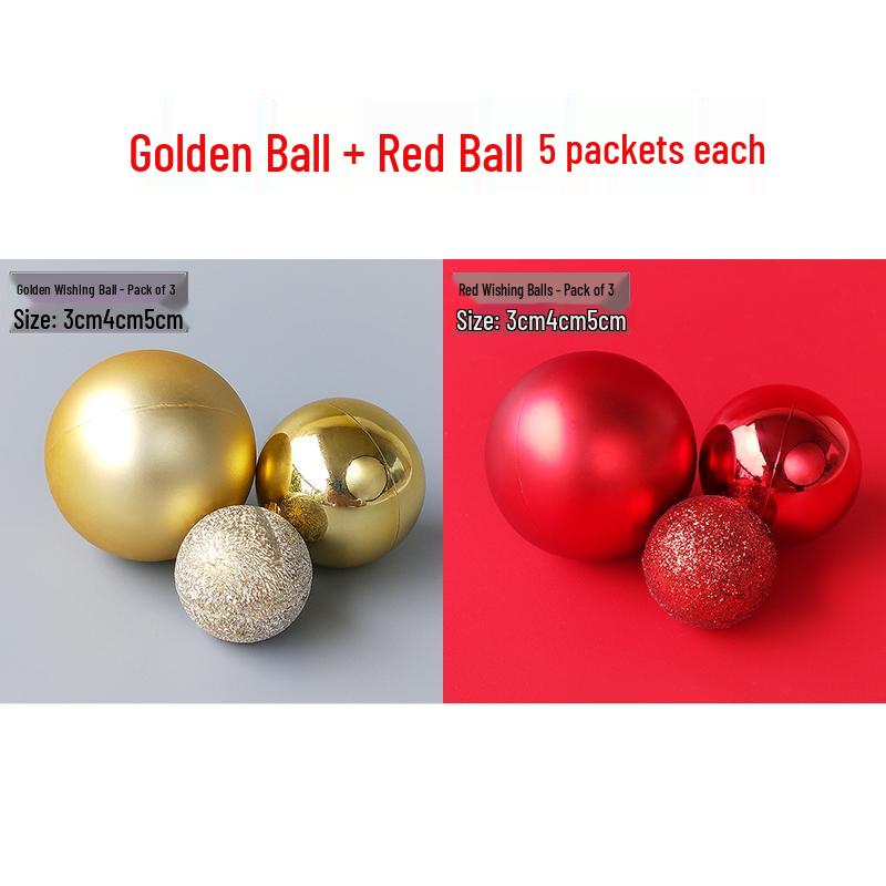 Valentine's Day & Birthday Cake Topper: Gold, Silver, and Colorful Transparent Wishing Balls Decoration