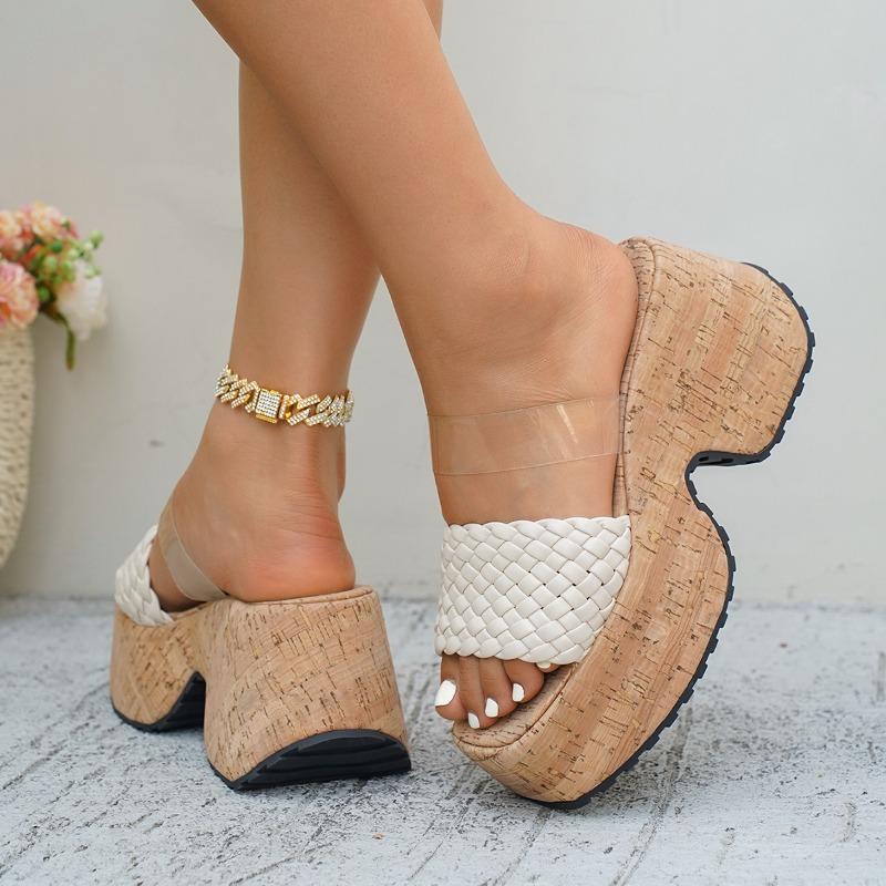 Thick-soled Shoes Flip-flops Wedge Heels Beach Flip-flops