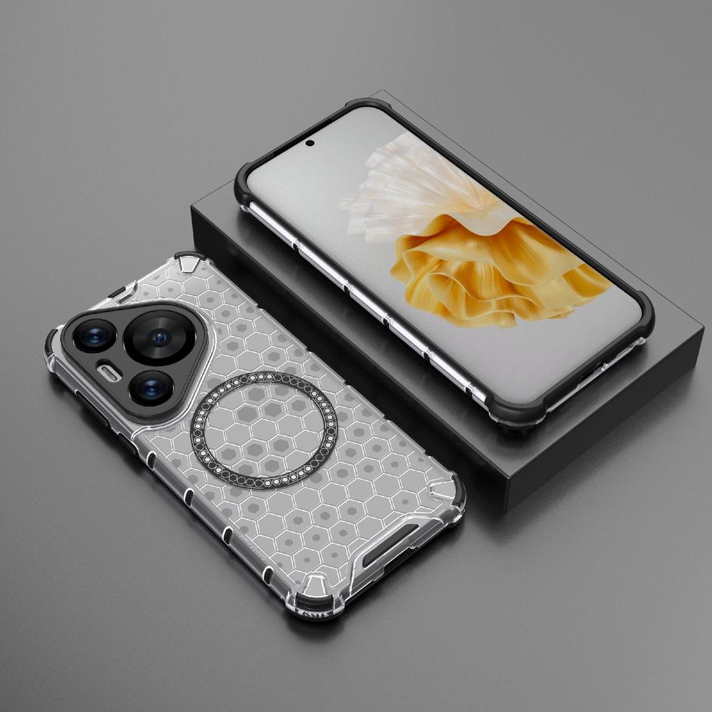 For Huawei Pura 70 Pro/70 Pro+ Honeycomb Case Slim TPU+PC Phone Cover Magnetic Case