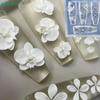 3D Transparent Silicone Nails Mold DIY Nail Art Decorations Phalaenopsis Flower Manicure Templates For Nails Jewelry Crafts