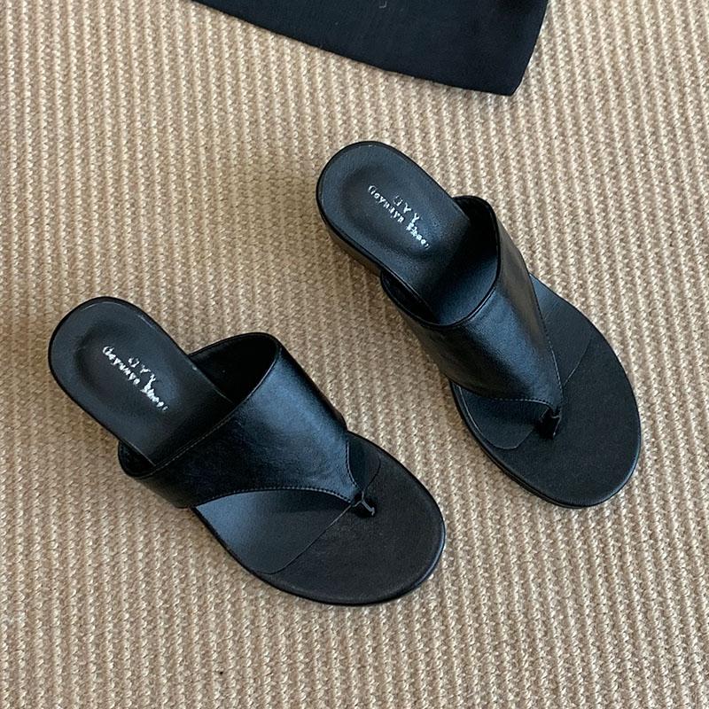 Fashion New Summer Fashion Wedges Sandals Slippers Shoes For Women Flip flops Footwear Female Round Toe Ladies Heeled Slippers Shoes