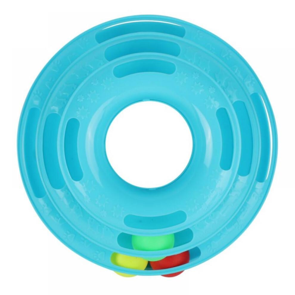 Cat Toy Roller 3-Level Turntable Cat Toy Balls with Colorful Balls Interactive Kitten Fun Mental Physical Exercise Puzzle Toys